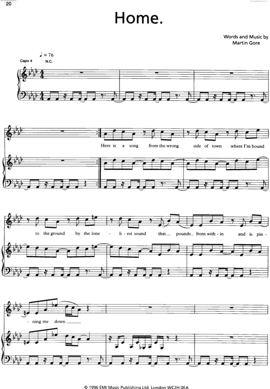 Partitura da música Home v.12