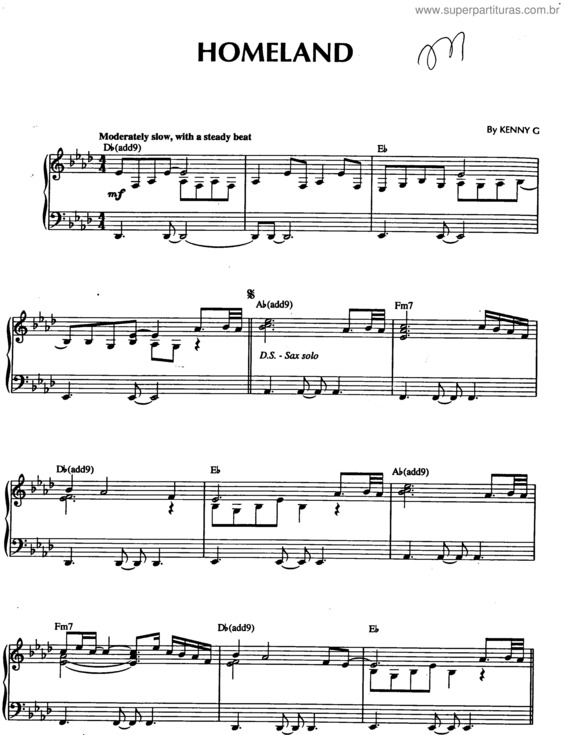 Partitura da música Homeland v.3