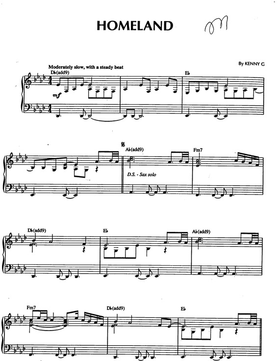 Partitura da música Homeland v.5