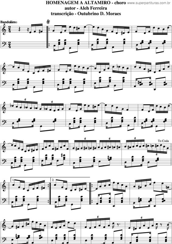 Partitura da música Homenagem A Altamiro v.3