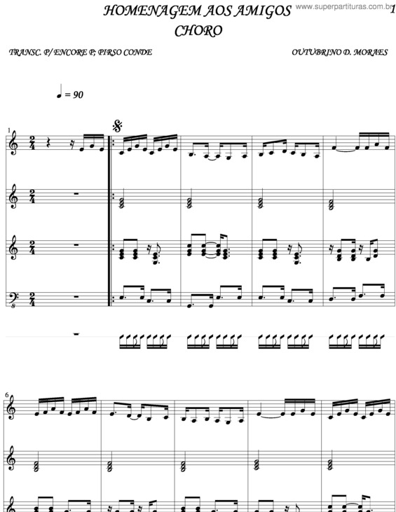 Partitura da música Homenagem Aos Amigos v.3