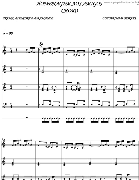 Partitura da música Homenagem Aos Amigos v.4