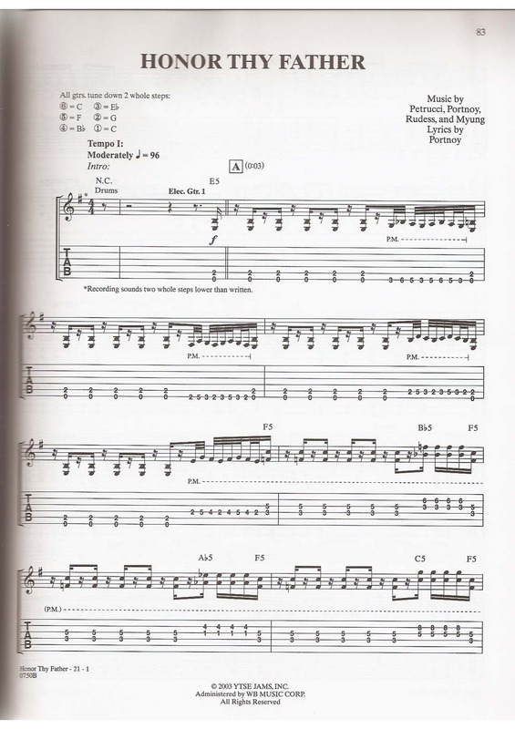 Partitura da música Honor Thy Father