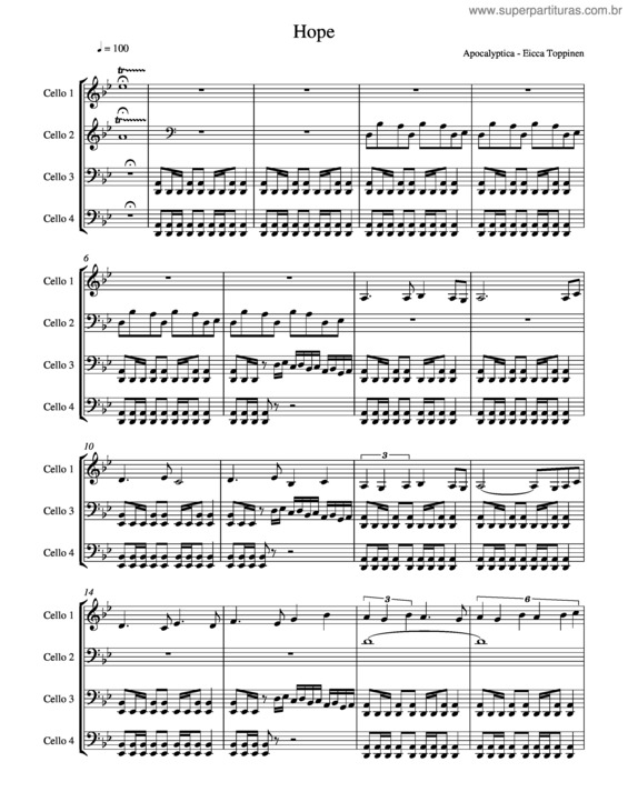 Partitura da música Hope v.3