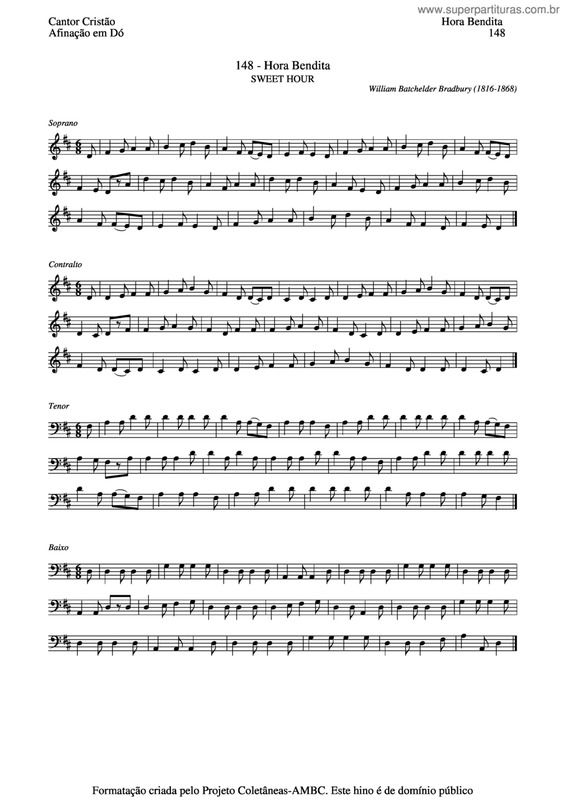 Partitura da música Hora Bendita v.2