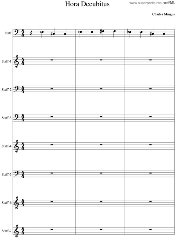 Partitura da música Hora Decubitus