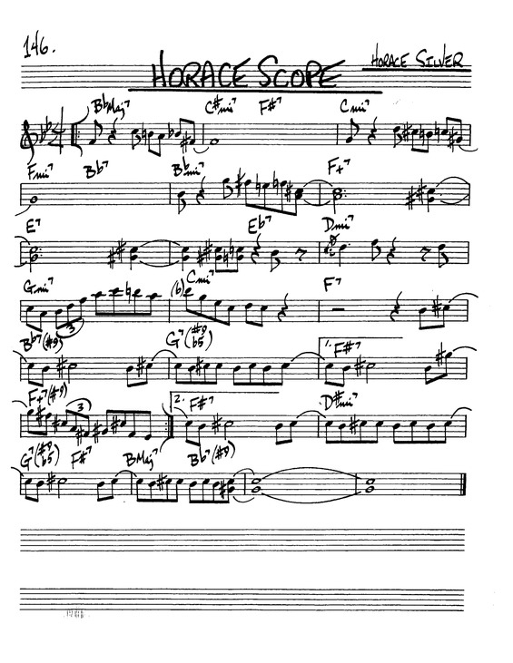 Partitura da música Horace Scope