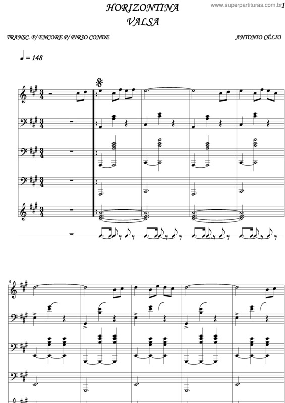 Partitura da música Horizontina v.2
