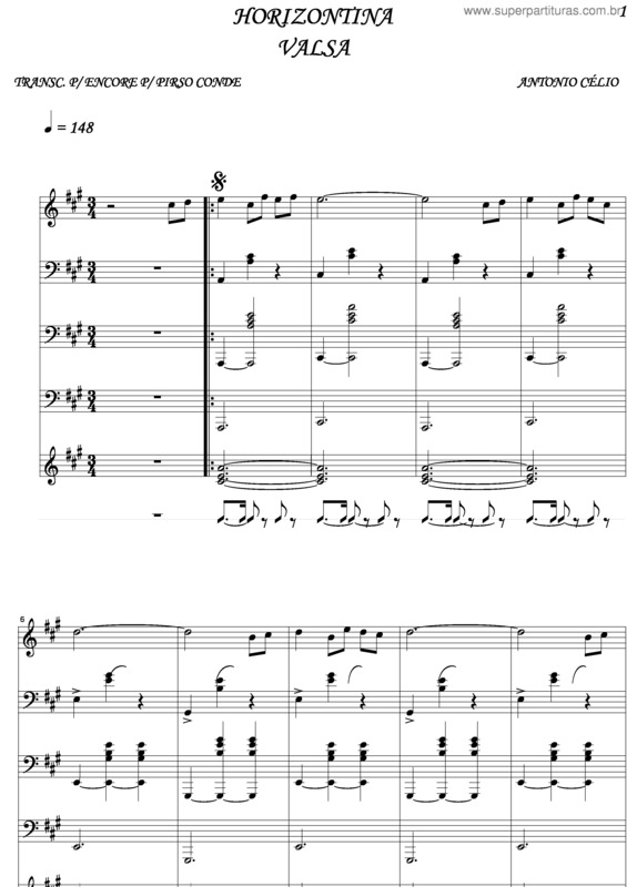 Partitura da música Horizontina v.2