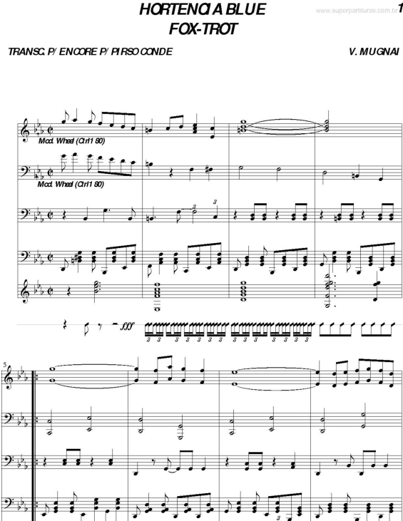 Partitura da música Hortencia Blue