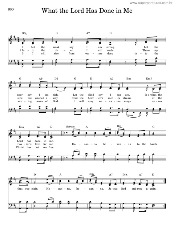 Partitura da música Hosanna Barankowi v.4