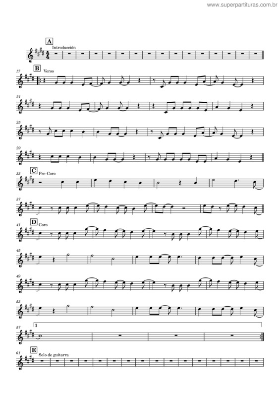 Partitura da música Hosanna v.21