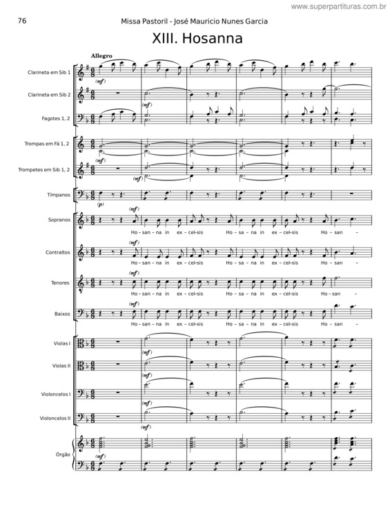 Partitura da música Hosanna v.5