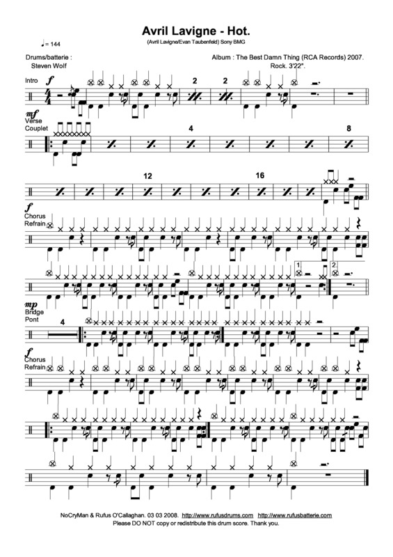 Partitura da música Hot v.3