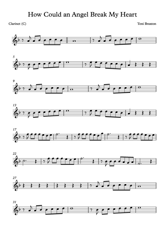 Partitura da música How Could an Angel Break My Heart v.4