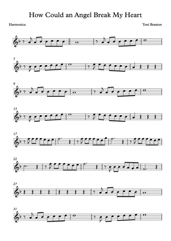 Partitura da música How Could an Angel Break My Heart v.6