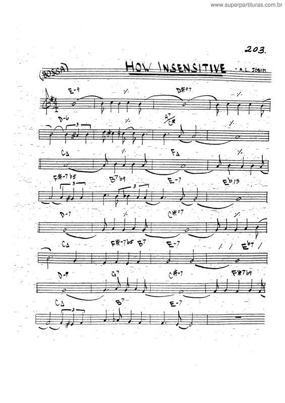 Partitura da música How Insensitive v.4