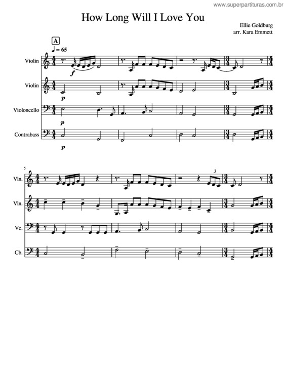 Partitura da música How Long Will I Love You – Ellie Goulding How Long Will I Love You