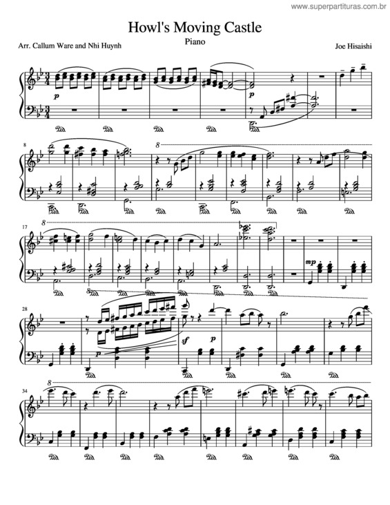 Partitura da música Howl`S Moving Castle v.2
