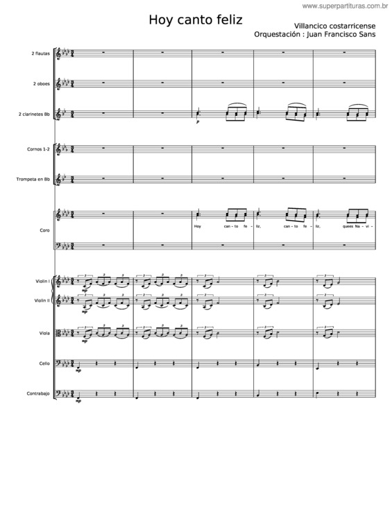 Partitura da música Hoy Canto A La Luz – Alberto Lozano v.2