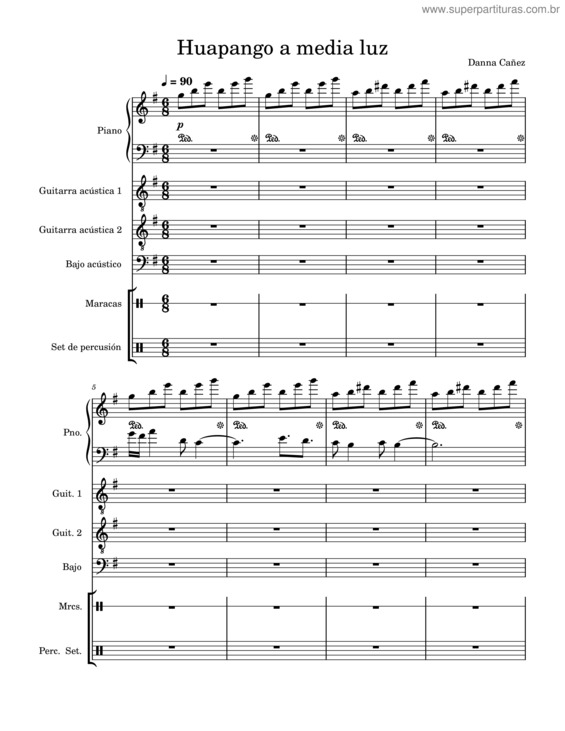 Partitura da música Huapango A Media Luz