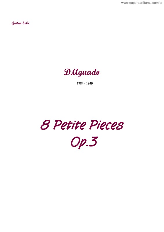 Partitura da música Huit Petites Pièces v.2