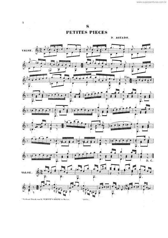 Partitura da música Huit Petites Pièces