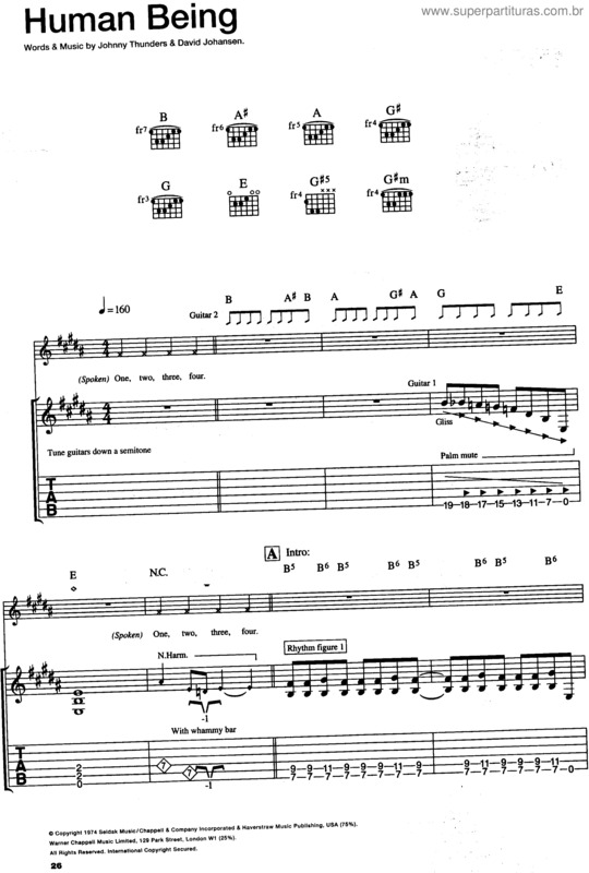 Partitura da música Human Being