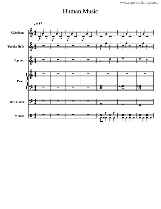Partitura da música Human Music