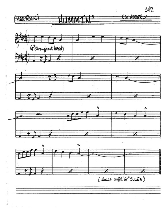 Partitura da música Hummin v.2