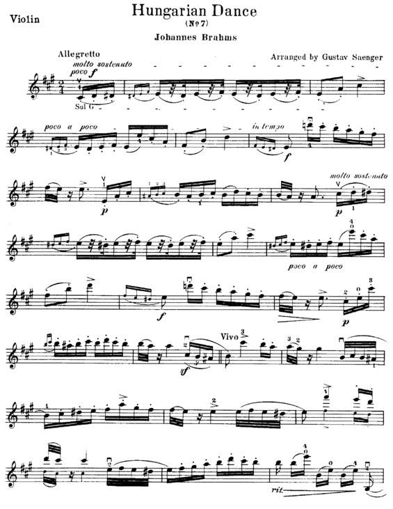Partitura da música Hungarian Dance 7