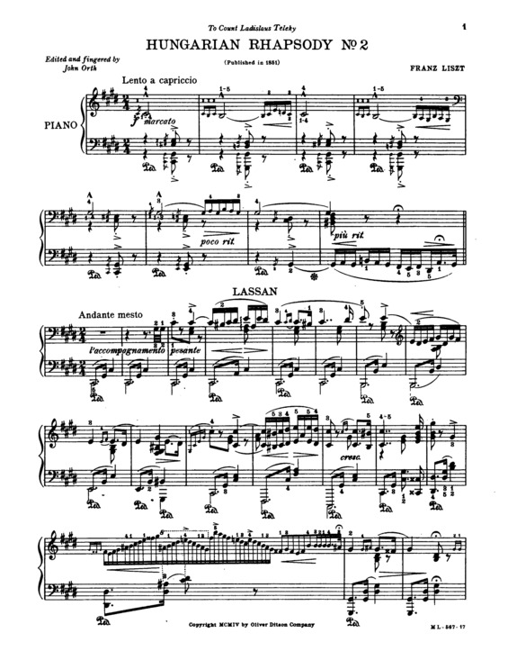 Partitura da música Hungarian Rhapsody No.02