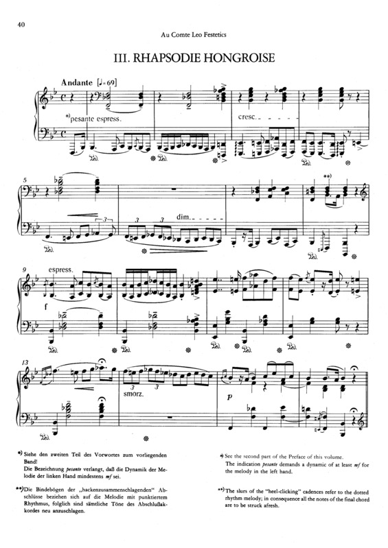 Partitura da música Hungarian Rhapsody No.03