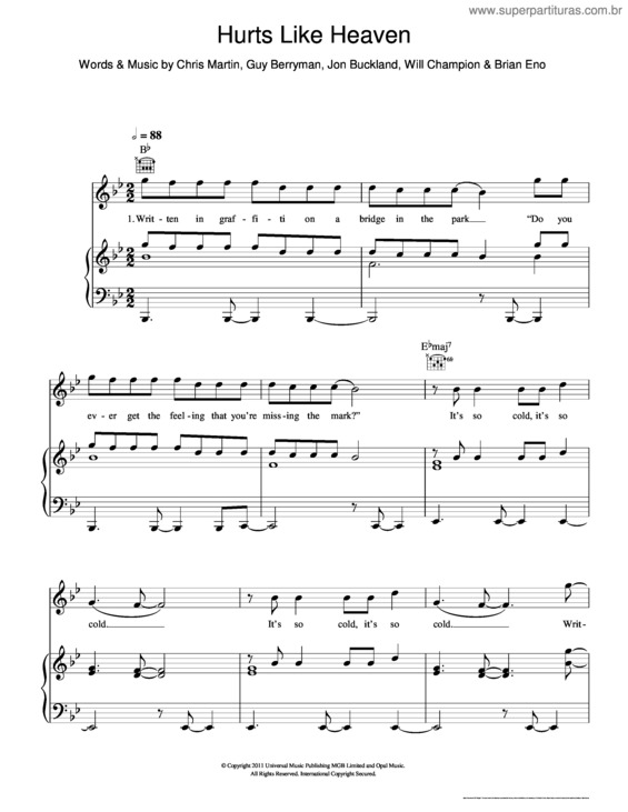 Partitura da música Hurts Like Heaven v.2