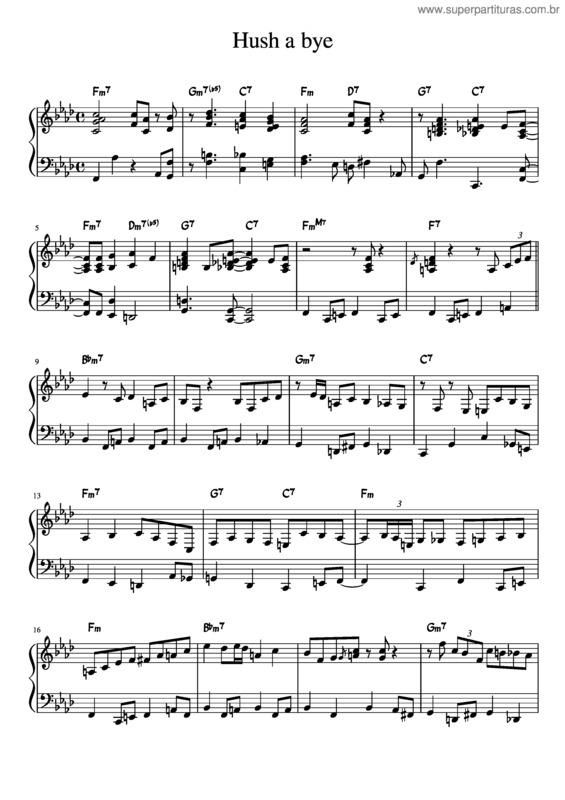 Partitura da música Hush A Bye