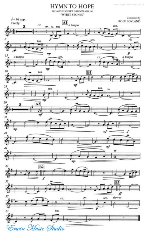 Partitura da música Hymn to Hope v.2