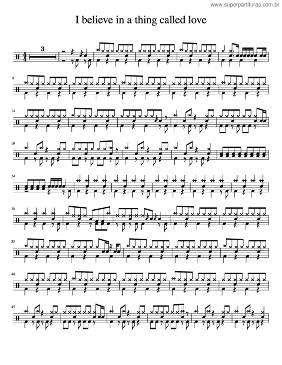 Partitura da música I Believe In A Thing Called Love