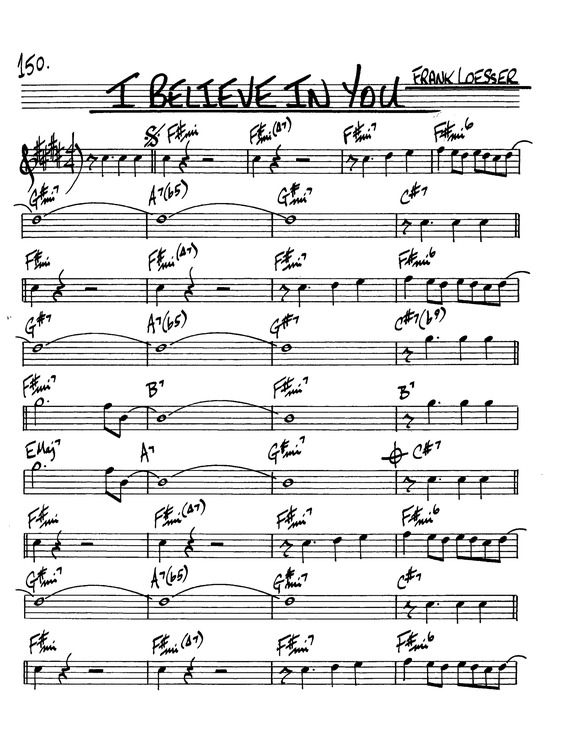 Partitura da música I Believe in You v.2