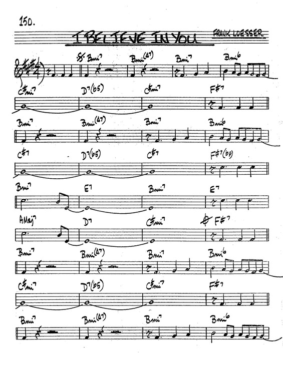 Partitura da música I Believe In You v.3