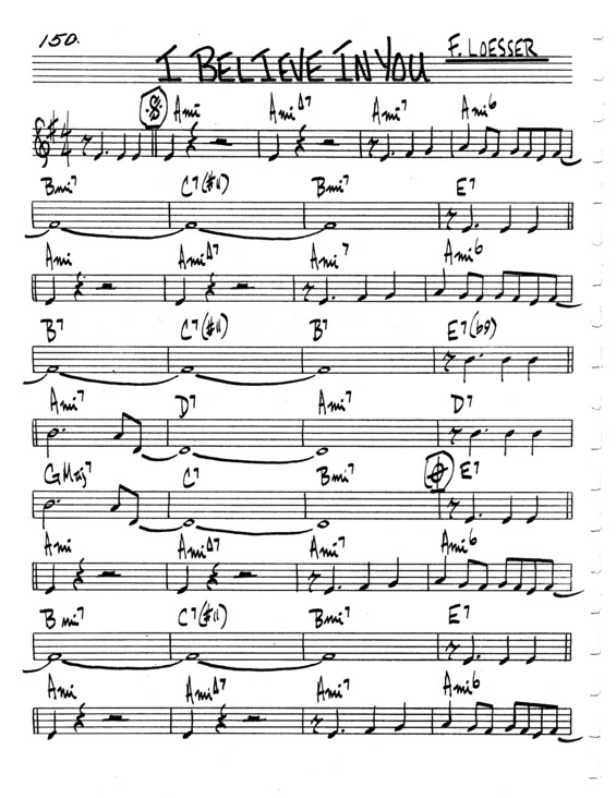 Partitura da música I Believe In You v.7