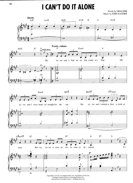 Partitura da música I Can´t Do It Alone v.3