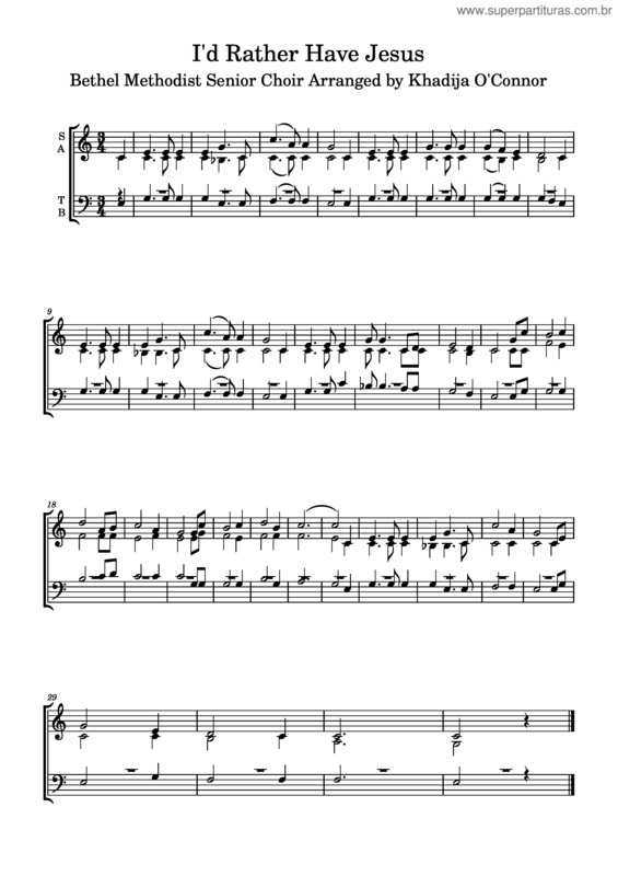 Partitura da música I`D Rather Have Jesus – George Beverly Shea I`D Rather Have Jesus v.2
