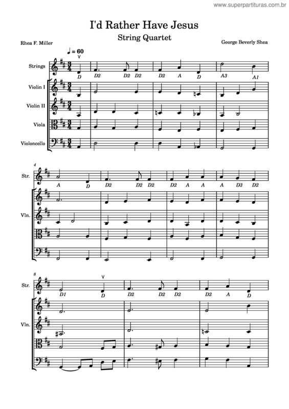Partitura da música I`D Rather Have Jesus – George Beverly Shea I`D Rather Have Jesus
