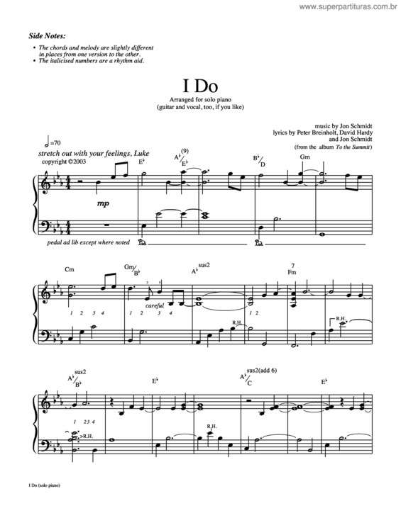 Partitura da música I Do