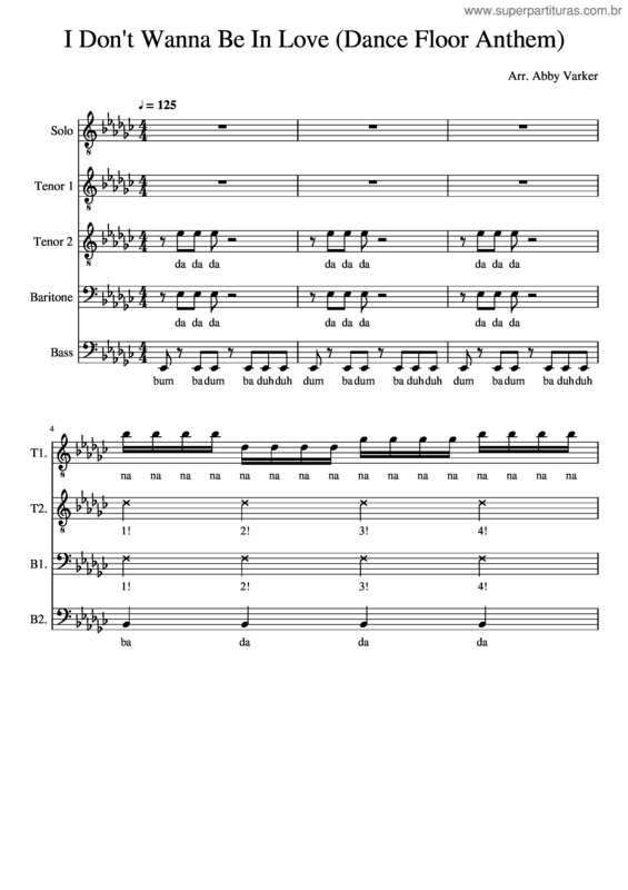 Partitura da música I Don`T Wanna Be In Love