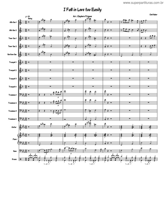 Partitura da música I Fall In Love Too Easily v.2