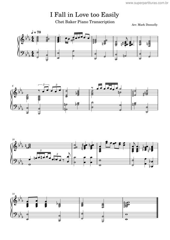 Partitura da música I Fall In Love Too Easily v.6