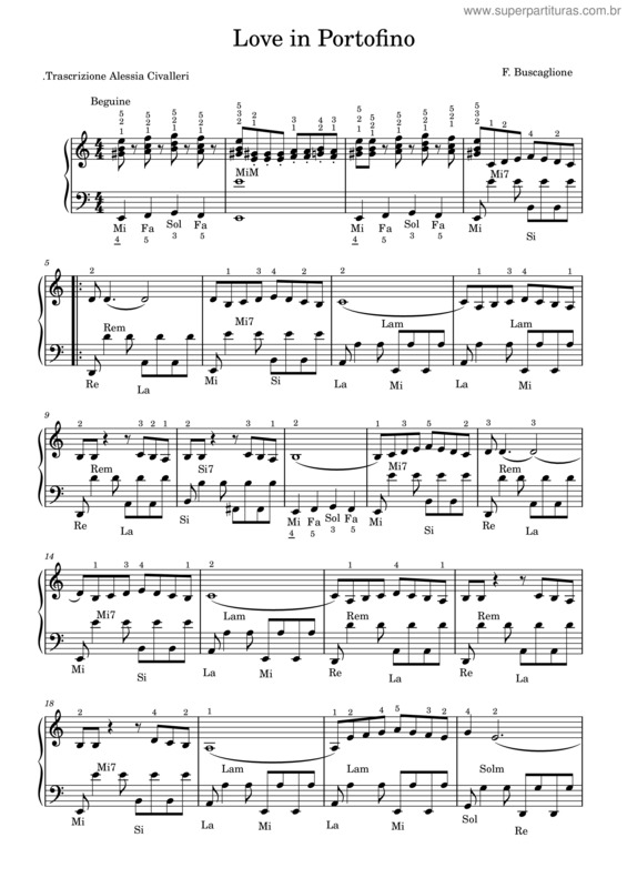 Partitura da música I Found My Love In Portofino – Buscaglione Fred v.2