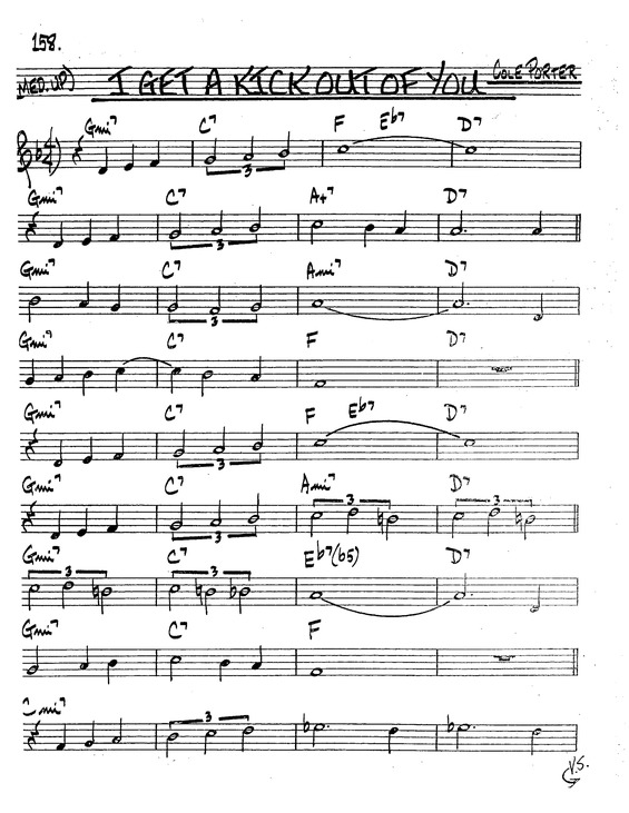 Partitura da música I Get A Kick Out Of You v.8