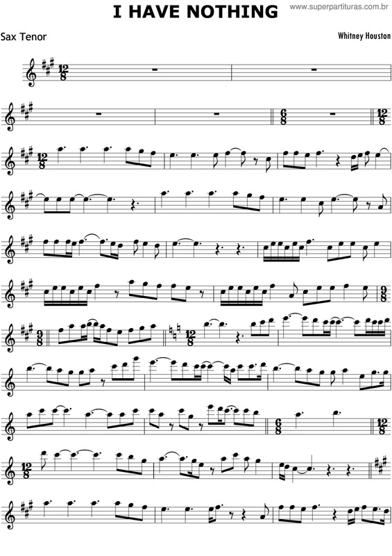 Partitura da música I Have Nothing v.10